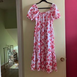 J. Crew cotton tropical midi dress